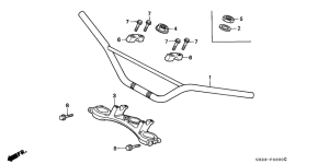 CR80R Handle pipe / top bridge