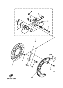 TTR225 Передний суппорт