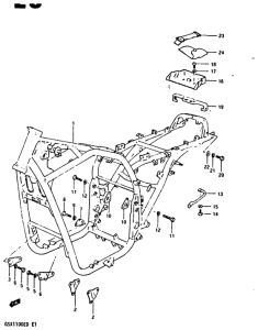 GSX1100 Frame comp