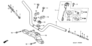 CG125ES Handle pipe / top bridge