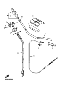 YZ250F Steering handle & cable