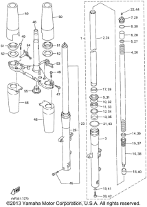 XVZ13LTN Передняя вилка