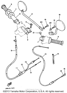 YSR50W Handlebar-cable