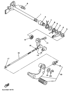 XV250S Вал переключения