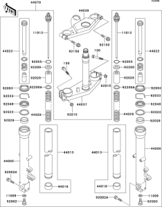 ZX1100 Передняя вилка