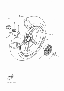 NS50N Переднее колесо