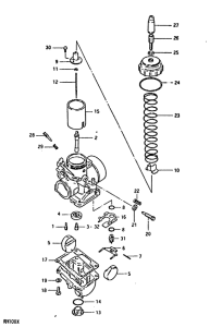 RM100 Carburetor assy