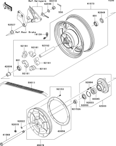 VN2000 Заднее колесо и цепь