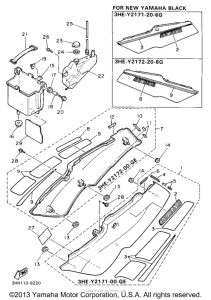 FZR600W Боковые обтекатели