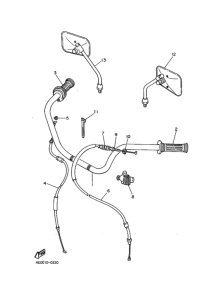 XS250 ｽﾃｱﾘﾝｸﾞﾊﾝﾄﾞﾙ.ｹｰﾌﾞﾙ