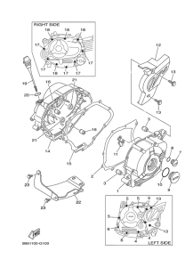 TTR110E Крышка картера двигателя