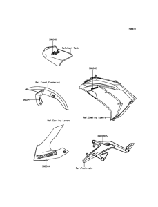 EX650 Decals(Orange)(Green)(Gray)