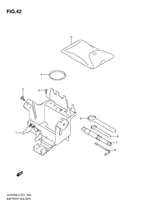 DL650 (ABS) Аккумулятор holder