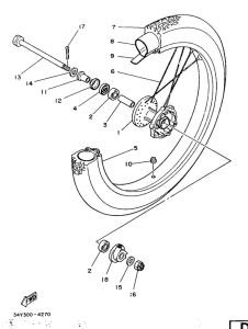 DT125LC Переднее колесо