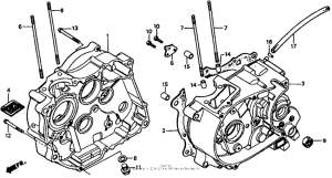 XR80R Картер двигателя