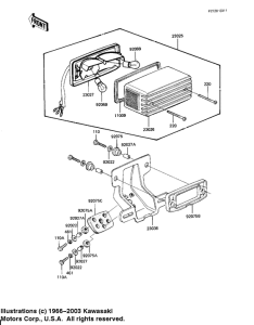 KZ1100 Taillight unit ass`y