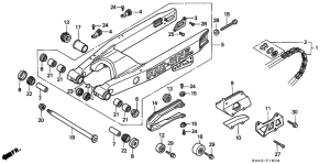 CR250R Rear fork / drive chain