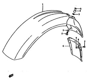 DR650 Переднее крыло