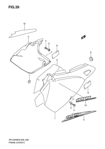 DR-Z400 Обтекатель задний