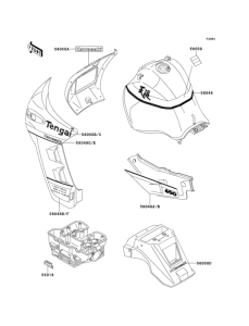  Decal(blue / blue)(kl650-b1)