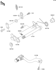 KX500 Механизм переключения передач