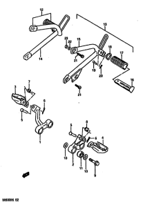 DR600 Подножки
