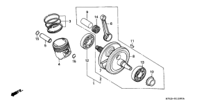 XR200R Crankshaft / piston