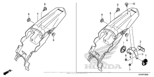 CRF110F Задний бампер