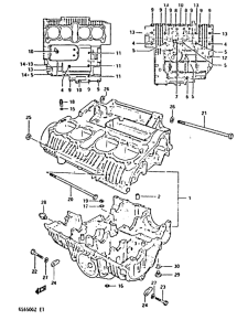 GS650 Картер двигателя