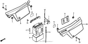 XL200R Side cover + battery