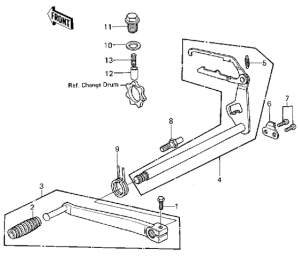 KZ250 Переключатель передач