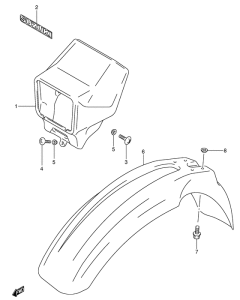 DR-Z400 Переднее крыло