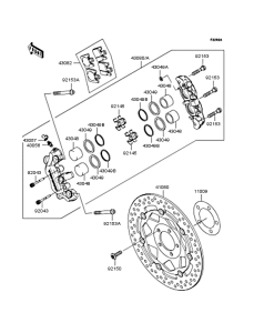 ZX1200 Передний тормоз