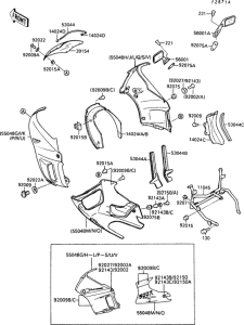 ZX500 Cowling(1 / 4)(zx500-b2 / b3)