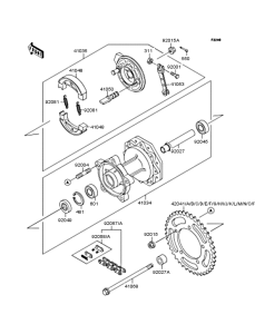 KX60 Заднее колесо и цепь