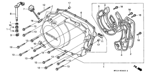 XRV750 Крышка картера правая