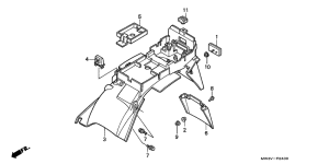 CB750F Заднее крыло