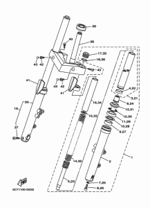 XV1900CU Передняя вилка