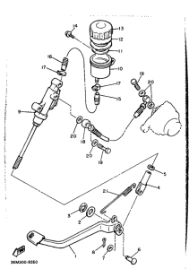 XJ600H (53KW) Задний торм цилиндр