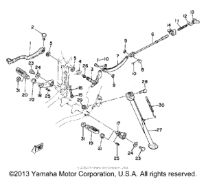 XT500H Подножки