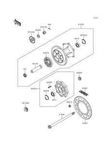 KLE500 Задняя ступица колеса