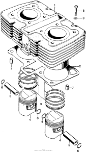 SL175 Cylinder + piston
