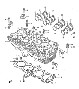 GSX1100 Головка цилиндров