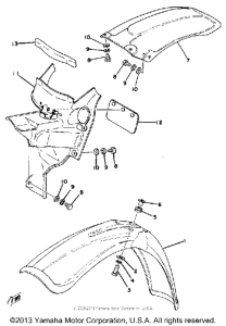 YZ250F Front fender - rear fender