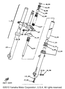 XT125K Передняя вилка