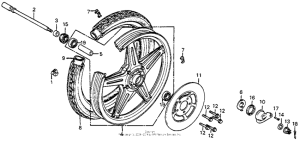 CB400 Переднее колесо
