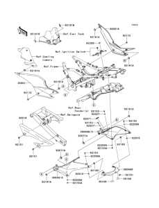 EX250 Боковые обтекатели