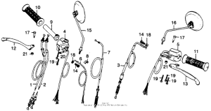 CJ360 Handle switch + cable