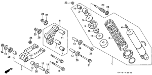 NSR125F Rear cushion