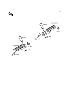 ZX400 Подножки